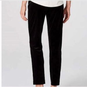 J Jill Black Velvet Mid Rise Cuffed Pants Small NWT